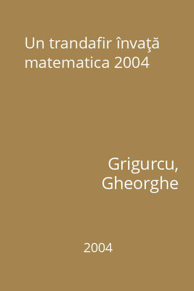 Un trandafir învaţă matematica 2004