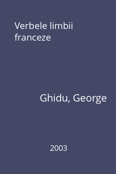 Verbele limbii franceze