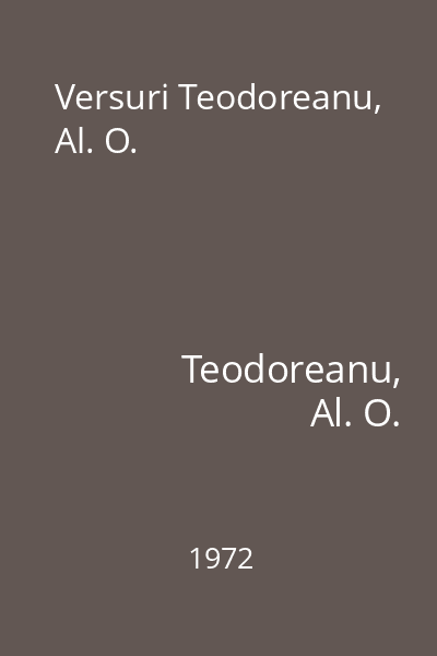 Versuri Teodoreanu, Al. O.