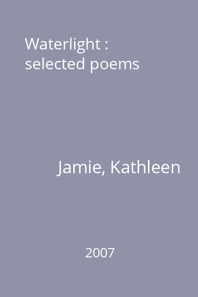 Waterlight : selected poems